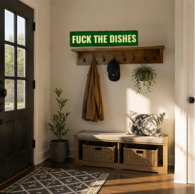 Funny Aluminum Tin Sign Rustic Green Vintage Wall Decor 16x4 Inch - image 6