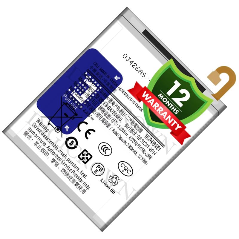 Image of Original EB-BA750ABU Battery Compatible for Samsung Galaxy A7 (2018) | A8s | A10 | M10 - (3400mAh) - 1 Year Warranty DF7