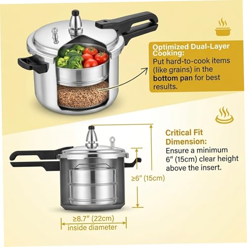Panier vapeur en acier inoxydable robuste avec accessoires de cuisson
