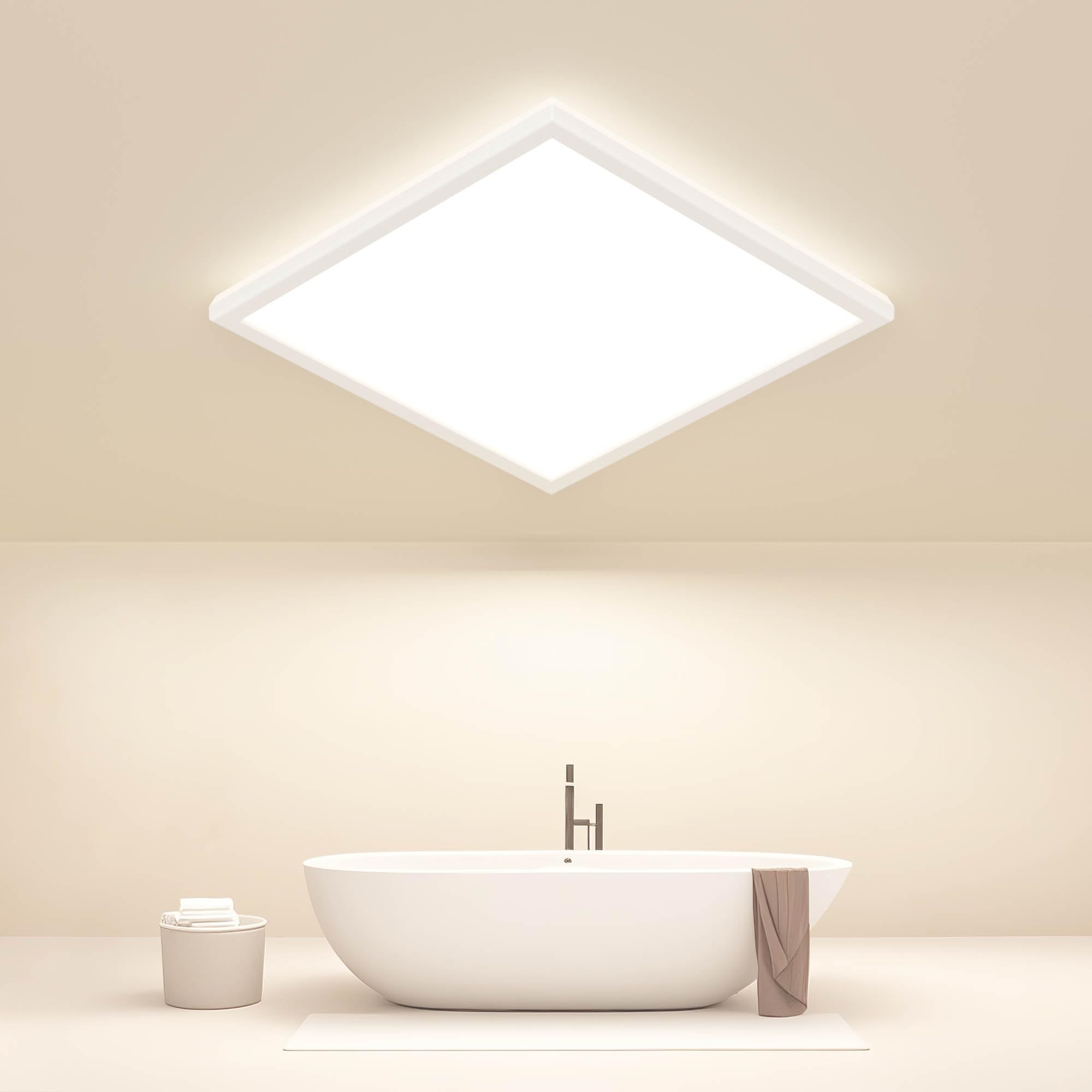 Swoieltr Bathroom Lights Ceiling, 24W 2500LM LED Ceiling Light，Waterproof Flush Ceiling Light for Kitchen, Hallway,Toilet, Porch, Bedroom, Living Room(30CM 4000K)