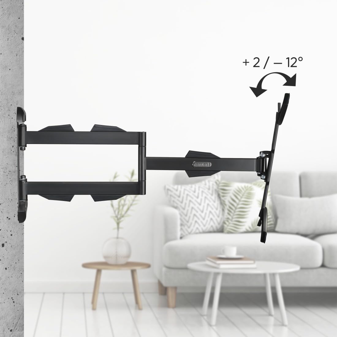 Hama | Soporte de Pared para TV Giratorio. (Soporte TV articulado Brazo Largo 165 cm, vesa hasta 400x400, Extensible, inclinable, para Pantallas 32 a 65 Pulgadas) Negro