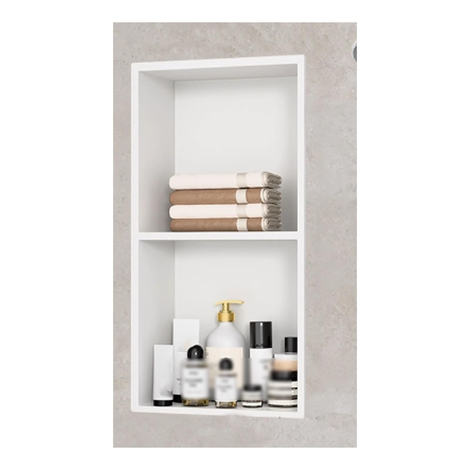 Étagère de douche intégrée design pour un rangement mural épuré du salon au sol