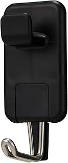 LEC Strong Neodymium Magnetic Hook Extra Large 1 Piece Load Capacity 13.2 lbs (6 kg) (Max Holding Load), Black