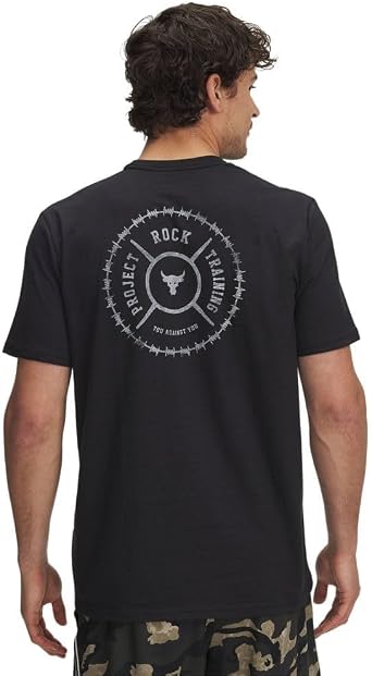 Under Armour Men's Project Rock Wire Short Sleeve T Shirt