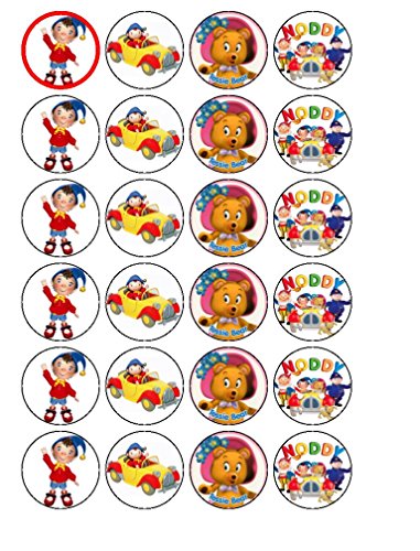 24 x 3,8 cm no oficial Noddy pastel de hadas, magdalenas comestibles, magdalenas, galletas, decoración