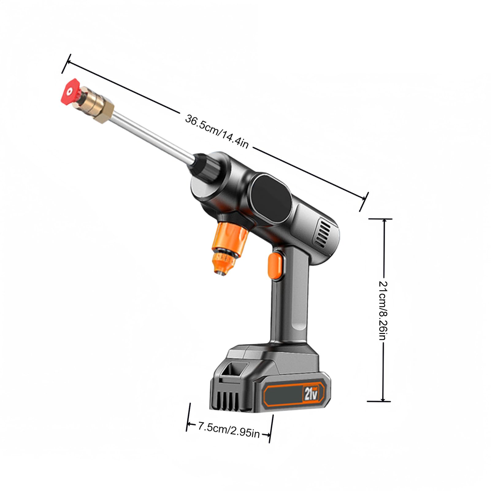 Hidrolimpiadora Sin Cable Máquina de Limpieza Sin Cable 21V | De Suelos Portátil Para Coche Entrada Casa Terraza Patio Industrial Comercial y Exterior