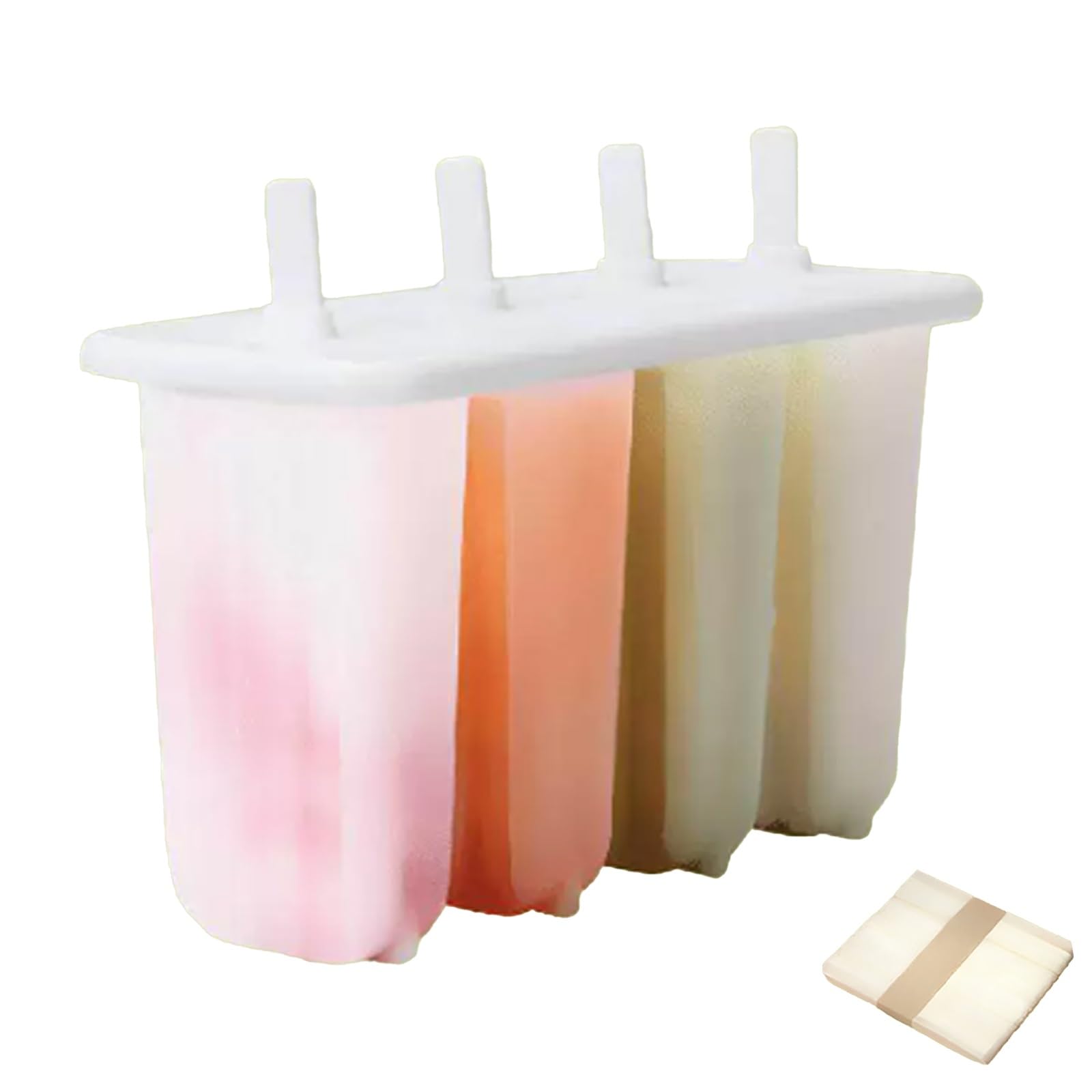 Molde para helados de fácil desmoldeo con 50 palitos de madera seguros