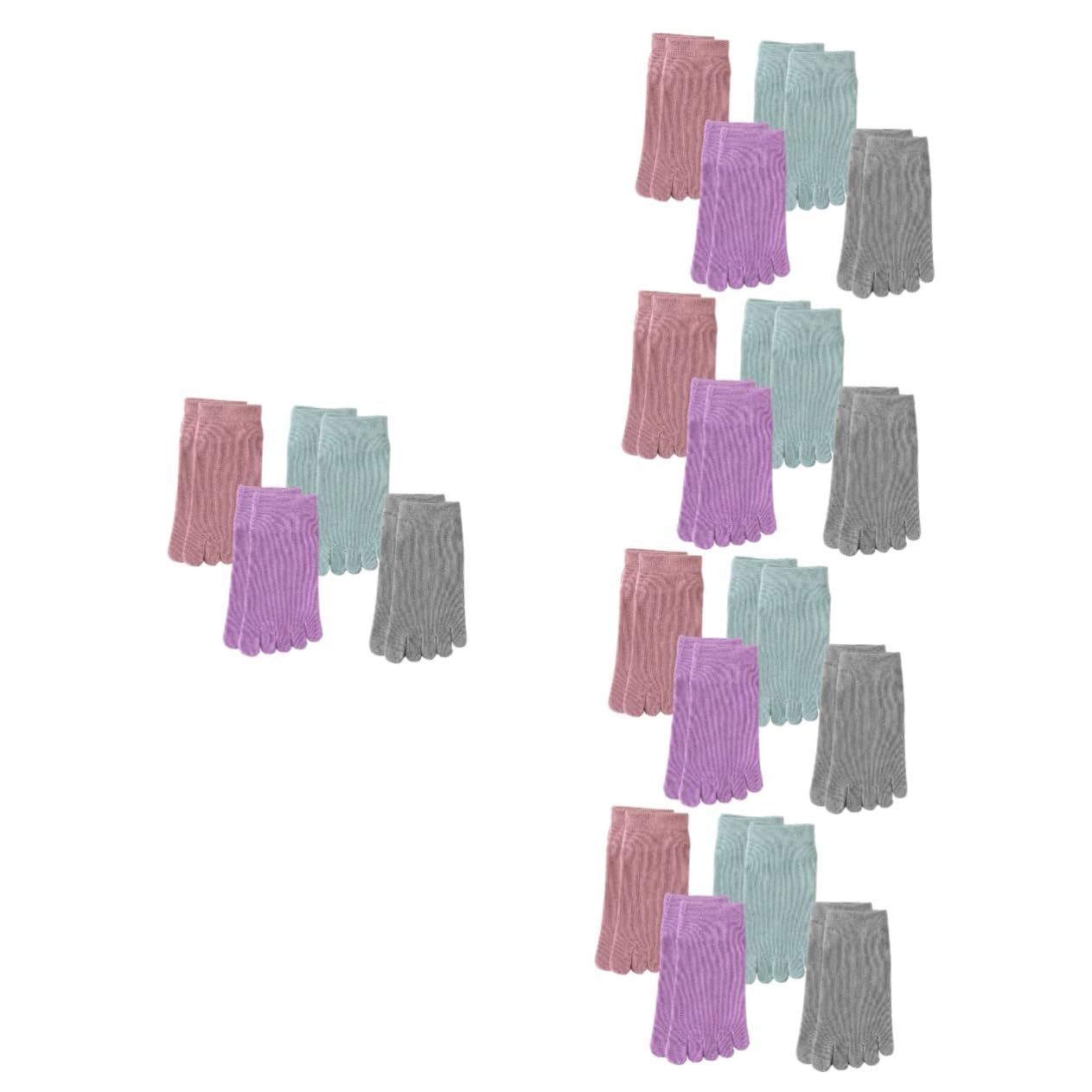 5 series Calcetines Invisibles De Cinco Dedos Para Mujer Transpirables Lavables Cortos Y Cómodos Deportivos De Tubo Corto Y Cinco Dedos Para Mujer 4 pares*5