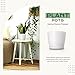 Utopia Home - Plant Pots Indoor with Drainage - 7/6.6/6/5.3/4.8 Inches Flower Pots for Indoor Planter - 10 Pack Plastic Planters - Ideal for Stocking Stuffers or Home Christmas Decorations - White