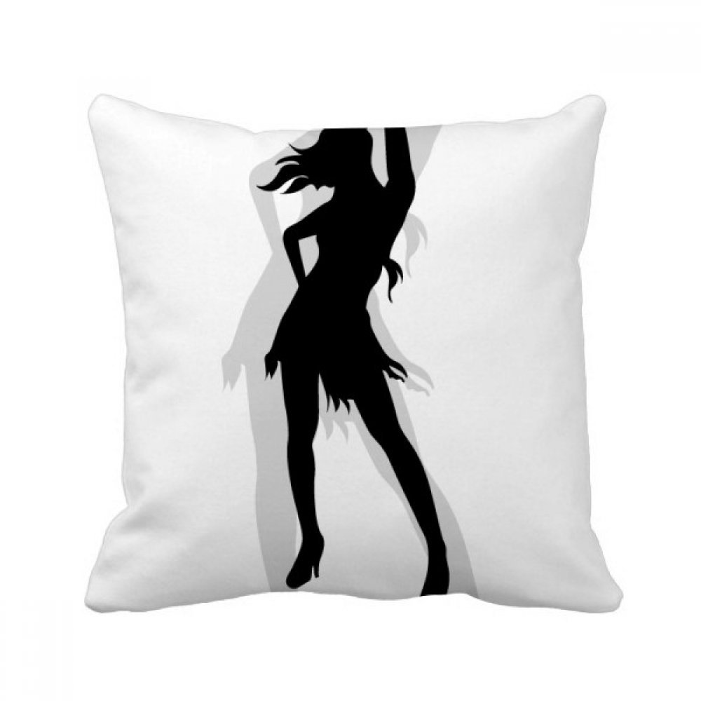 Oreiller Carré Silhouette Femme Multicolor 40x40 - Une Idée Cadeau Idéale pour Décoration de Maison