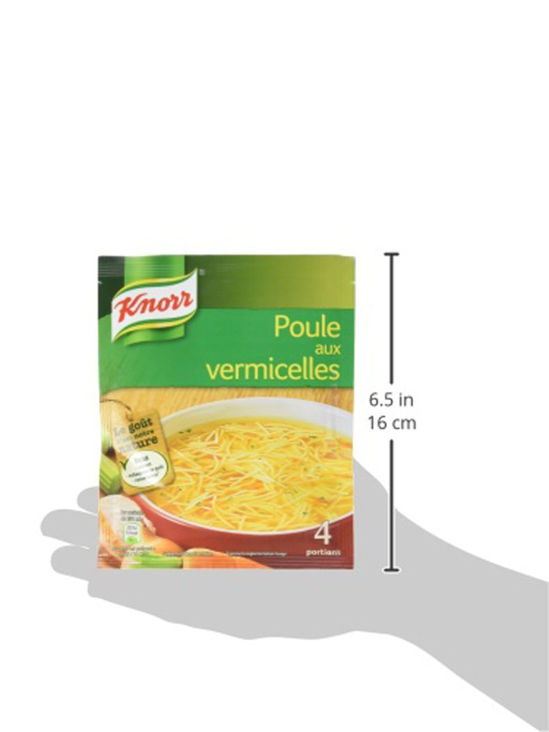 Knorr Soupe Déshydratée Poule aux Vermicelles pour 4 Personnes (Lot de 13 Sachets)