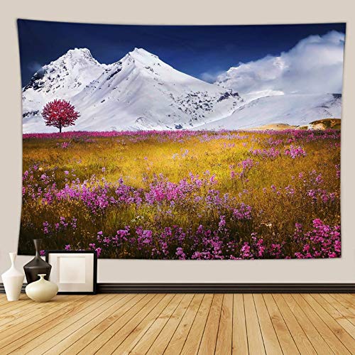 Tenture murale decoration pour cacher un mur abîmé avec style fleur - 3