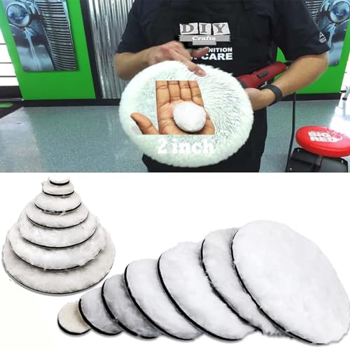 Image of DIY Crafts 10 Pcs, 1 inch inch Fur Felt Pad Only, Fur Felt Pad Only For Car Cleaning Felt Wool Foam Polishing Waxing Pad Buffing Polishing Wheel Sponge Wool Buffing Pa (10 Pcs, 1 inch inch Fur Felt Pad Only)