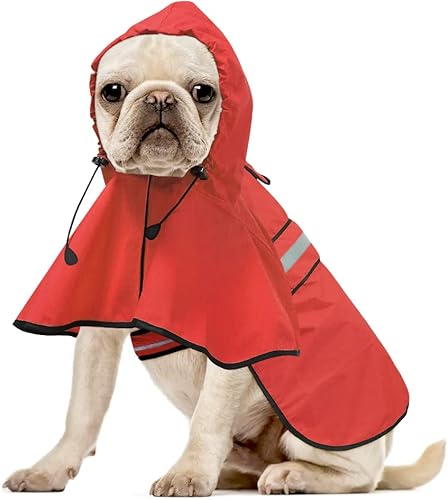 Miniatura 15 de Impermeables Reflectantes Impermeables para Perros - Chaqueta de Lluvia Ajustable para Cachorros, Chubasqueros Ligeros con Capucha para Perros