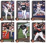 2025 -Topps Master (Series 1 & 2 and Update) Baltimore Orioles Team Set of 34 Cards: Coby Mayo(#20), Cade Povich(#25), Chayce McDermott(#32), Gunnar Henderson(#65), Cedric Mullins(#69), Eloy Jimenez(#90), Ryan Mountcastle(#107), Ryan O'Hearn(#114), Jordan Westburg(#142), Baltimore Orioles(#170), Zach Eflin(#188), Jackson Holliday(#220), Colton Cowser(#230), Ramon Urias(#380), Tomoyuki Sugano(#417), Felix Bautista(#423), Kyle Bradish(#449), Update Rookies plus more! - Sportscard Superstore