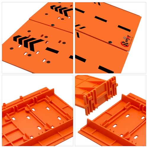 RC Car Jump Ramp Takeoff Board RC Ramp for Jumping Stunt Playset for 1/12 1/14 1/16 1/18 1/24 Remote Control Car Accessories(Orange)