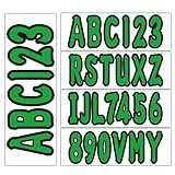QuickMarine 4 Sets 3' Marine Alpha-Numeric Registration Numbers and Letters Sticker Decal Kits for Boats...