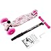 Profun Patinete Plegable con 4 Ruedas PU con Led Luces Altura Ajustable...