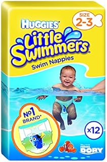 Huggies Little Swimmers Swim Nappies, Size 2/3, 12 Nappies