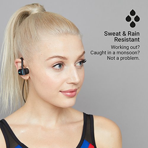 Jam Live Fast Workout Earphones 30 Ft. Bluetooth Range, Ip67 Sweat Resistant Earbuds 3 Sizes Included, 12 Hour Battery Life, Hands-Free Calling Black #TOP5