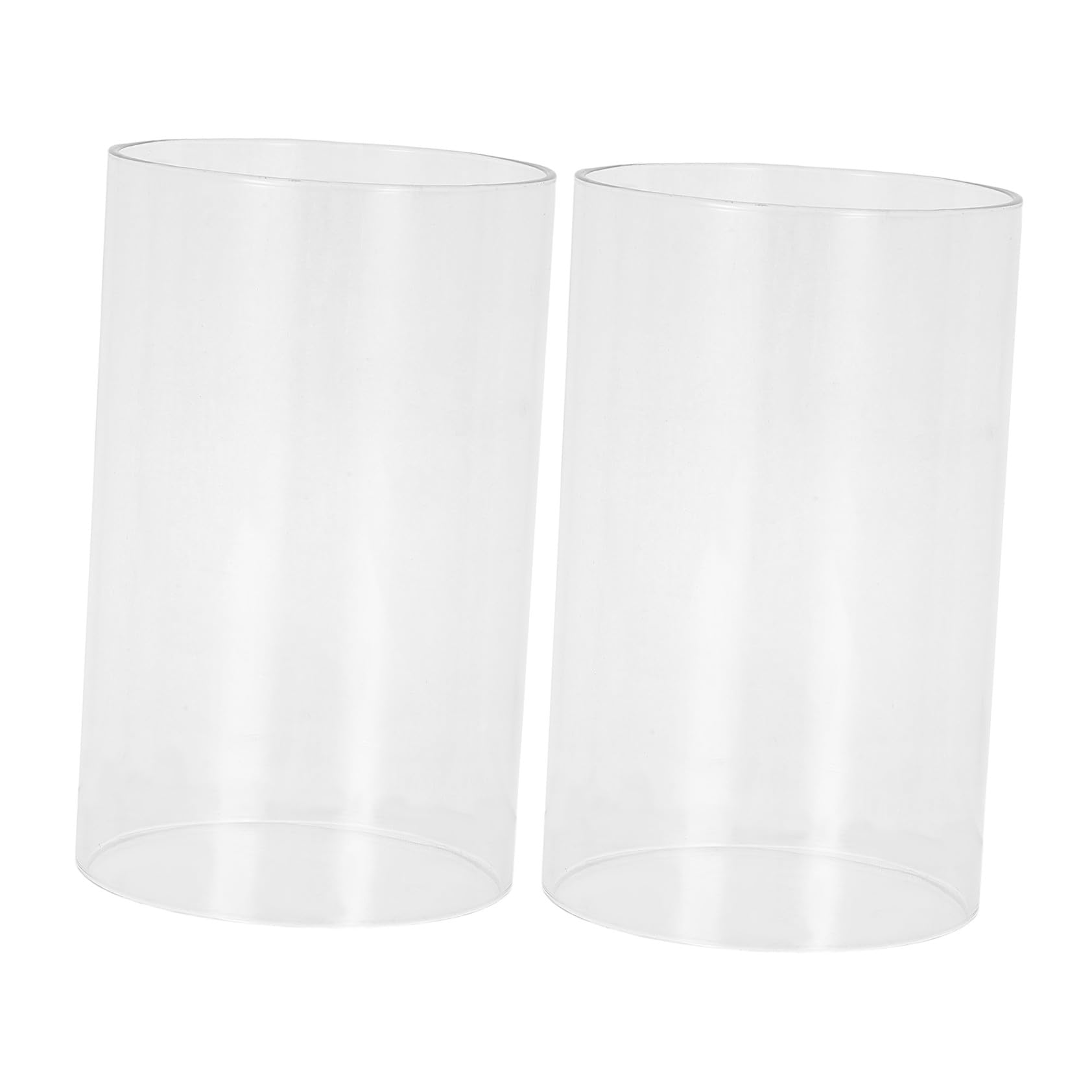 Verre de rechange pour bougeoir coupe-vent lot de 2 tubes ouverts contre la suie