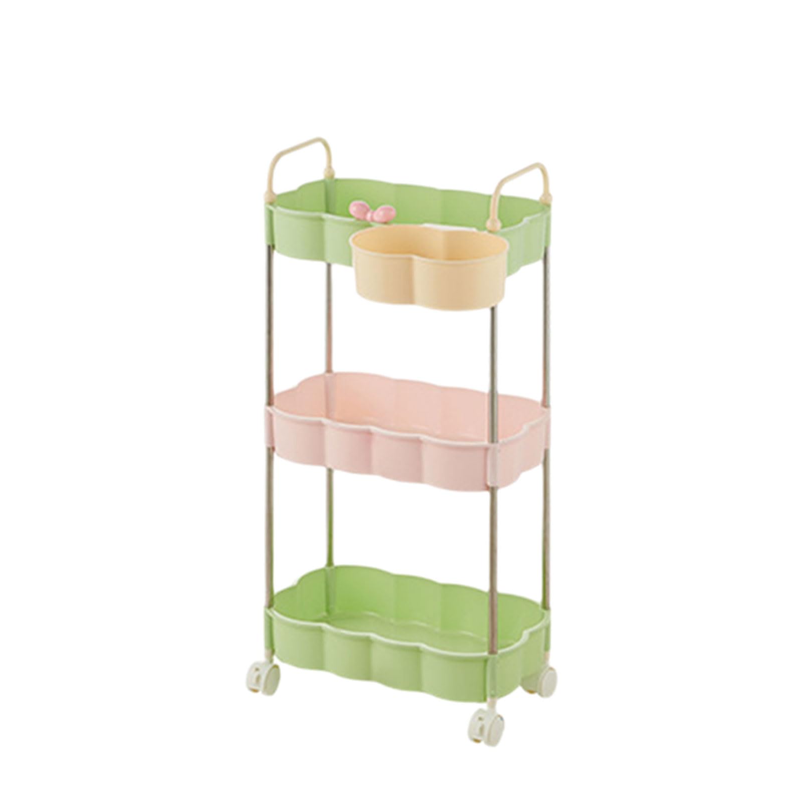Multifunctional Rolling Utility Cart Practical 2/3 / 4 Layer Storage Cart for Organizing Kitchen and Bathroom Items Utility Rolling