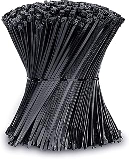 SWEED Black Cable Ties 200x3.6mm ( 1000 Pack), 18kg tensile Strength Zip Ties, Cable Ties Heavy duyt for Indoor and Outdoor use