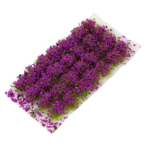 YOSADIER Simulation De Pelouse Miniature Et Grappe De Fleurs Artificielles pour Décor De Maquette, Jeux Et Modélisme, Couleur Violette, Décoration Scénographique, Usage Intérieur Et Extérieur