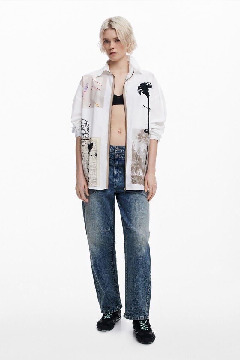 Desigual T-shirt damski, biały, M