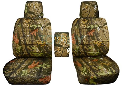Totally Covers Compatible with 2004-2008 Ford F-150 Camo Truck Bucket Seat Covers with Center Armrest, w/wo Integrated Seat Belts: Brown Tree Camouflage (16 Prints) F-Series F150 Front