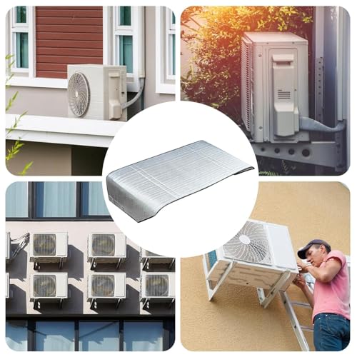RobustWeg Obere Schutzhülle für Außenklimaanlage, Klimaanlage Staubschutz Schutz für Klimaanlage, Abdeckung für Split- Wärmepumpe, wasserdichte Klimaanlagenabdeckung aus Aluminiumfolie, für Häuser-7