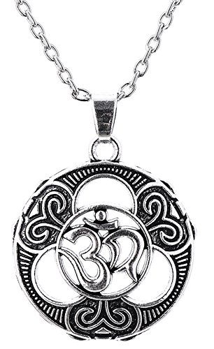 Dawapara Oude Keltische Vrede & Eenheid Aum Om Ohm Hindu Hanger Esoterische Ketting voor Mannen Vrouwen