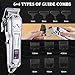 Ufree Hair Clippers for Men Professional, Barber Clippers and Trimmers Set, Cordless Hair Clippers for Hair Cutting Kit with LED Display, Electric Hair Trimmer, Gifts for Men, Silver