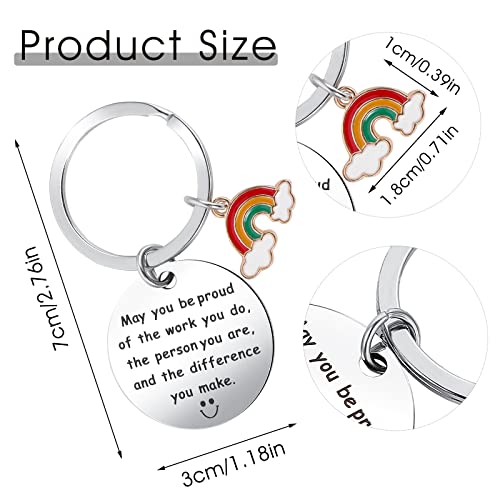 Ouligay Thank You Gifts for Women, Teacher Keychain Employee Staff Appreciation Gift for Coworker Leaving Going Away Goodbye Farewell Thank You Gifts for Social Worker Team Colleague Mom Mothers Nurse - Image 4