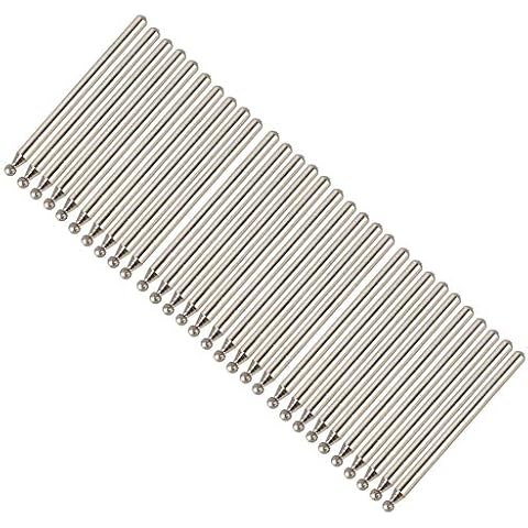 Mxfans 30pcs Diamond Glass Burr Bits Drill Carving Rotary Tool 2.5mm Dia Ball Point Cover