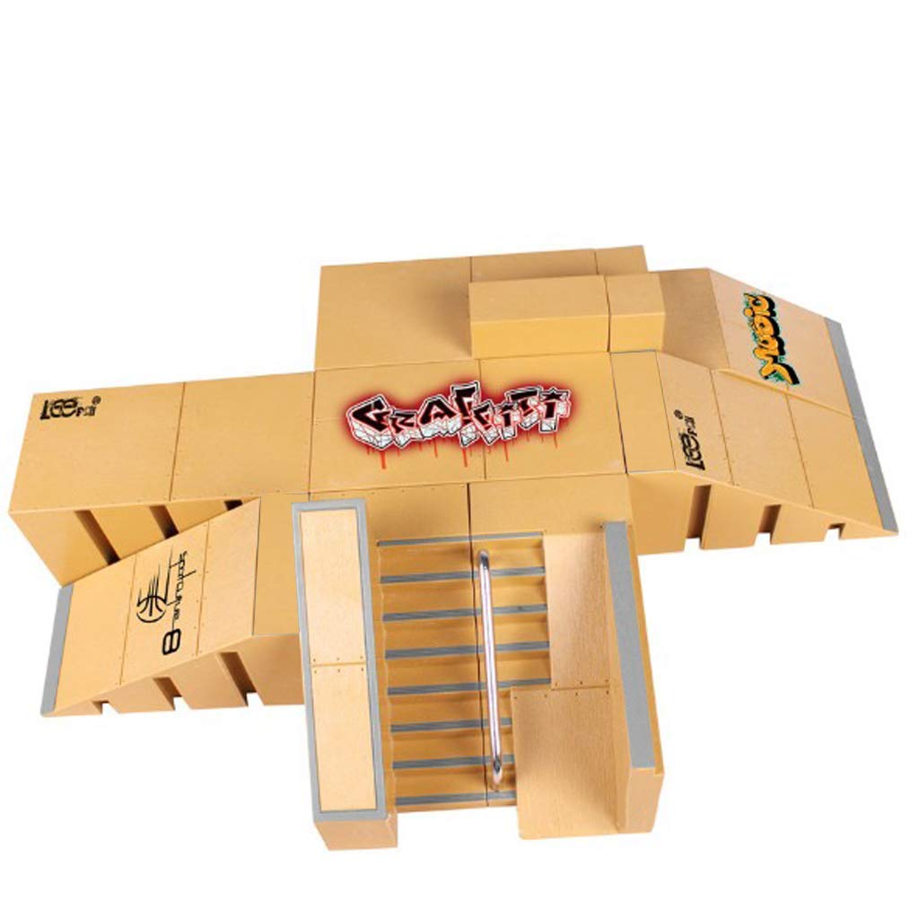 Skate Park Kit Ramp Parts for Tech Deck Fingerboard Mini Finger Skateboard - 8pcs