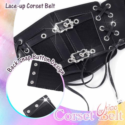 Urieo Leather Black Corset Belt for Women3