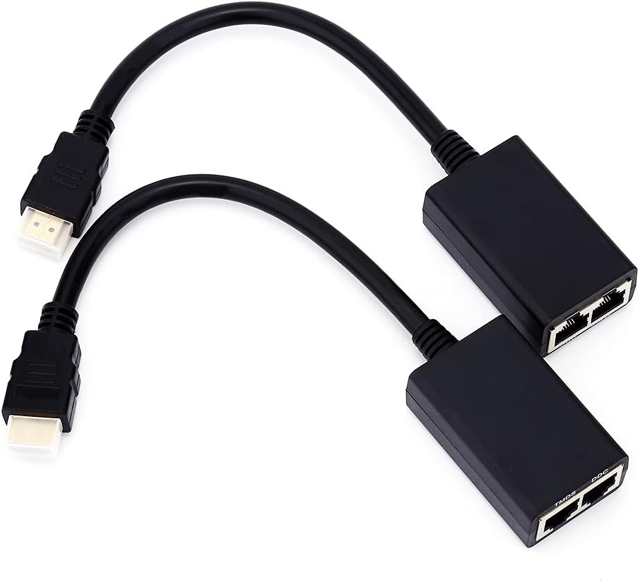 Extendeur HDMI sur RJ45 CAT5e CAT6 LAN Réseau Balun Adaptateur
