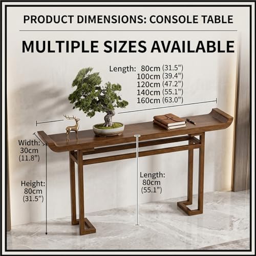 Consola de pasillo gris de 80cm con diseño estriado y balda de madera maciza 3