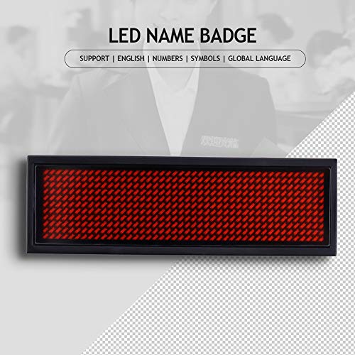 LED naambordje - rode LED scrolling-teken-badge LED-tag-display bord 110-240V - Image 4