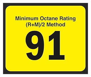 Octane 91 Sticker (Vinyl Decal, Car Laptop Window Tumbler Water Bottle) Logo Symbol