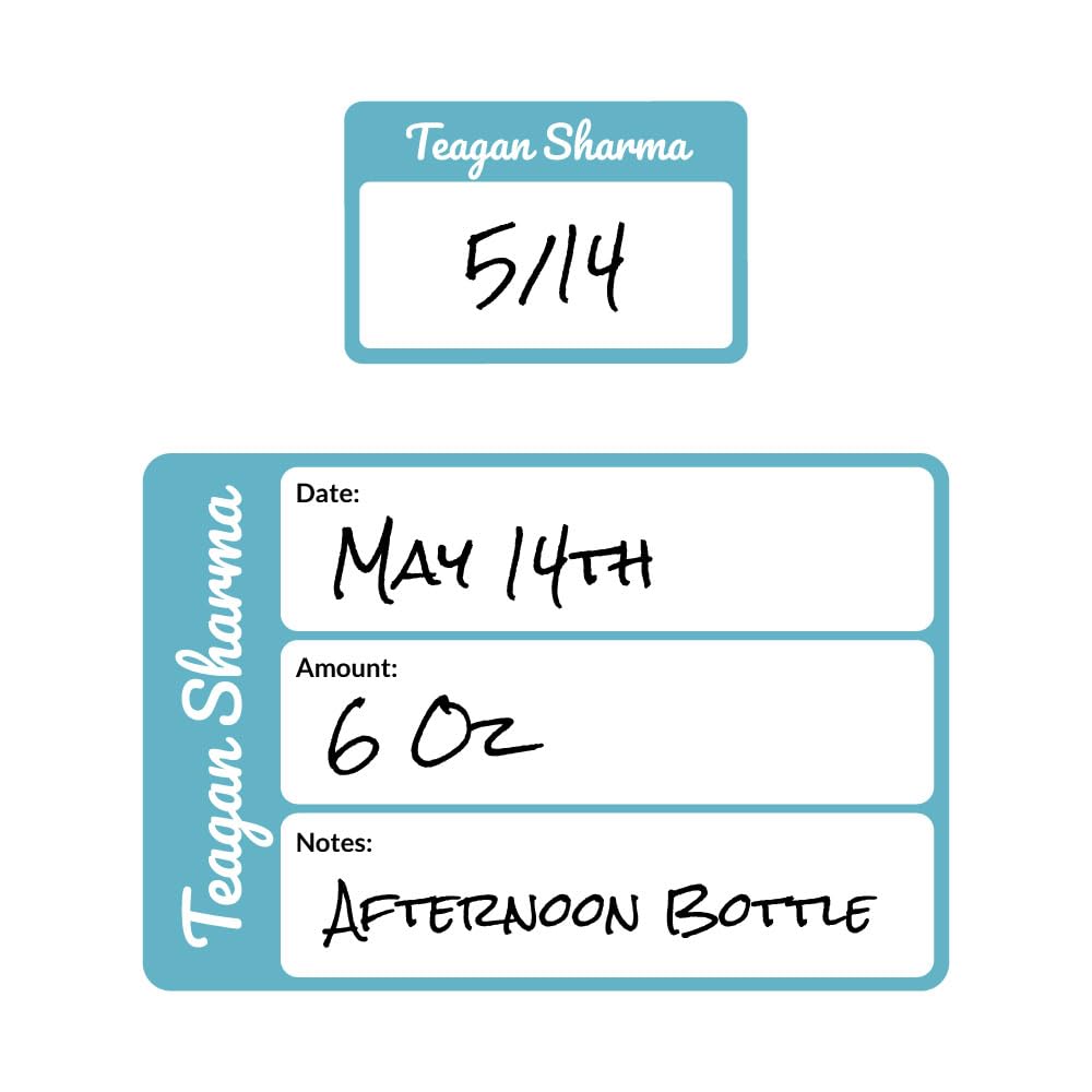 Name Bubbles Reusable Baby Bottle Labels