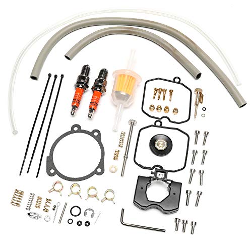 Pedro A Bailey Rebuild Kit for Harley-Davidson Carburetor with Idle Screw Spark Stopper Fuel Filter Low Range Jet,Keihin CV Replace 27006-88