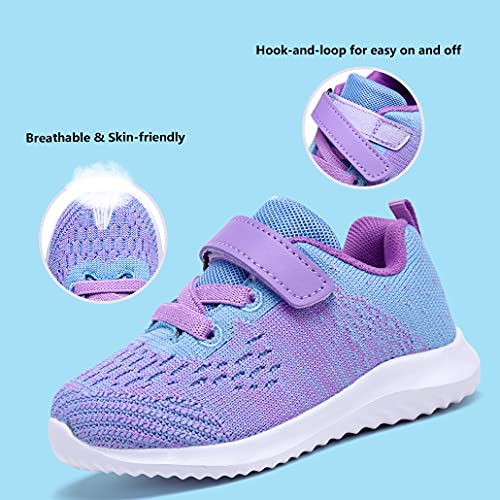 COODO Toddler/Little Kid Boys Girls Shoes Running Sports Sneakers (6 Toddler,Mauve)