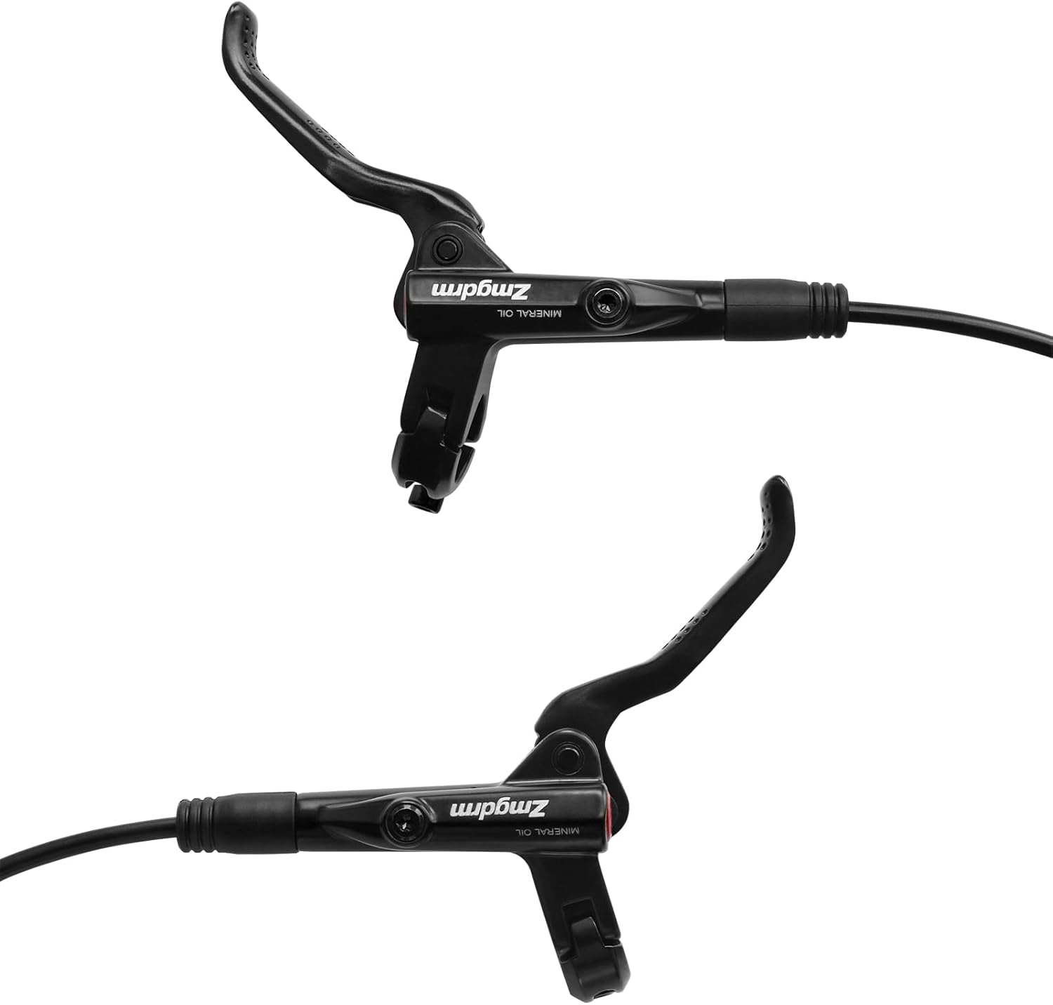 ZTZ 4-Piston MTB Hydraulic Brake Set, Left Front 850mm and Right Rear 1600mm Hydraulic Disc Brake Kit with PM/is Adapter, Fits for eBike, Mountain Bike and BMX