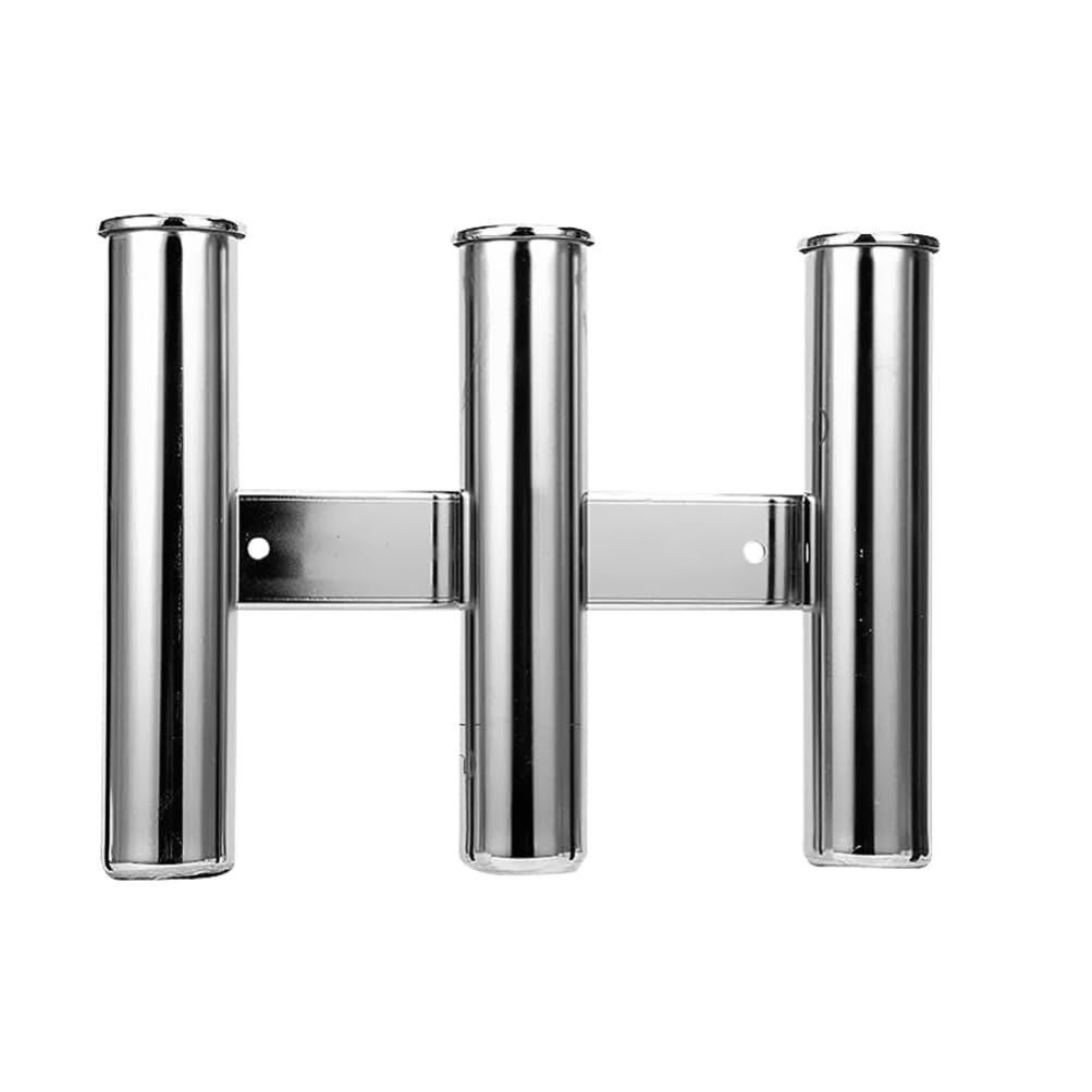 Yardwe Supporto per Canne da Pesca a 3 Tubi in Acciaio Inox