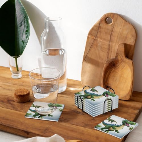 Sous-verres en céramique 10cm support métal dos liège protection table