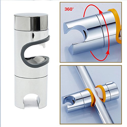 BASDW Baño ABS Chrome Acabado Shower Head Slider Rail Holder Soporte Ajustable