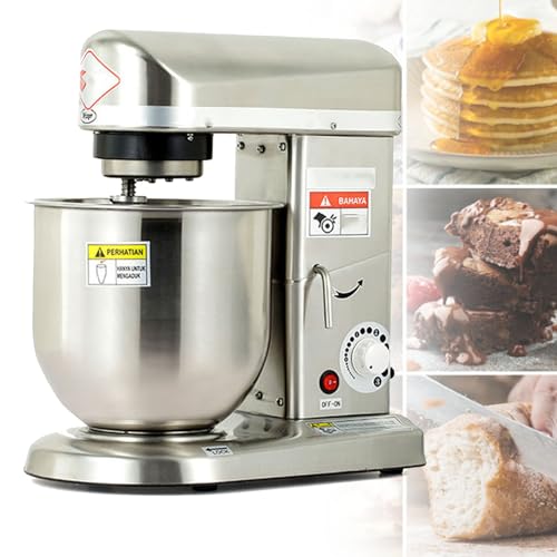 Dough Mixer,Kitchen Electric Stand Mixer for Baking, 3-IN-1 Multi-Function Powerful Food Mixer, with 3 Speeds Adjustable, Dough Hook, Whisk, Blender, Perfect for Bakery Pizzeria,10L