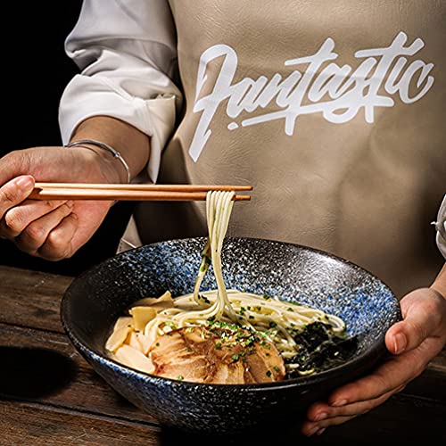 DOITOOL Tigela Ramen de cerâmica estilo japonês, macarrão, cereal, sopa, porcelana, frutas, salada,